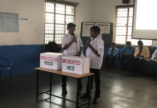 Students during the Penicillin presentation